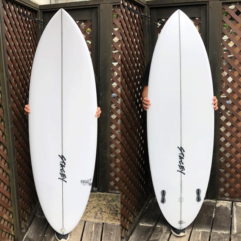 【送料無料】ショートボード STACEY SURFBOARDS ステイシー サーフボード ブレットツイン 5'5 STACEY BULLET TWIN  Shaped by LEE STACEY サーフボード サーフィン