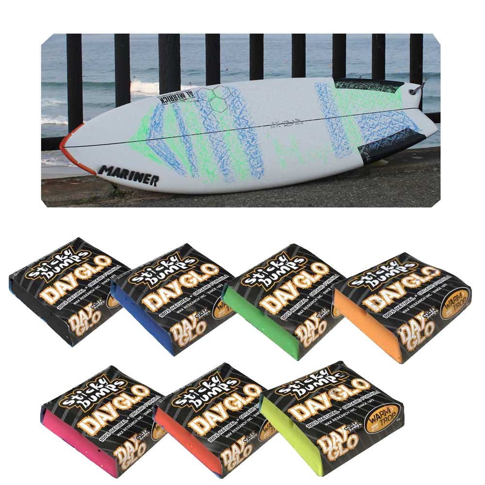 サーフィン ワックス サーフワックス カラーワックス 選べる 7色 スティッキーバンプス サーフボード 滑り止め 人気商品