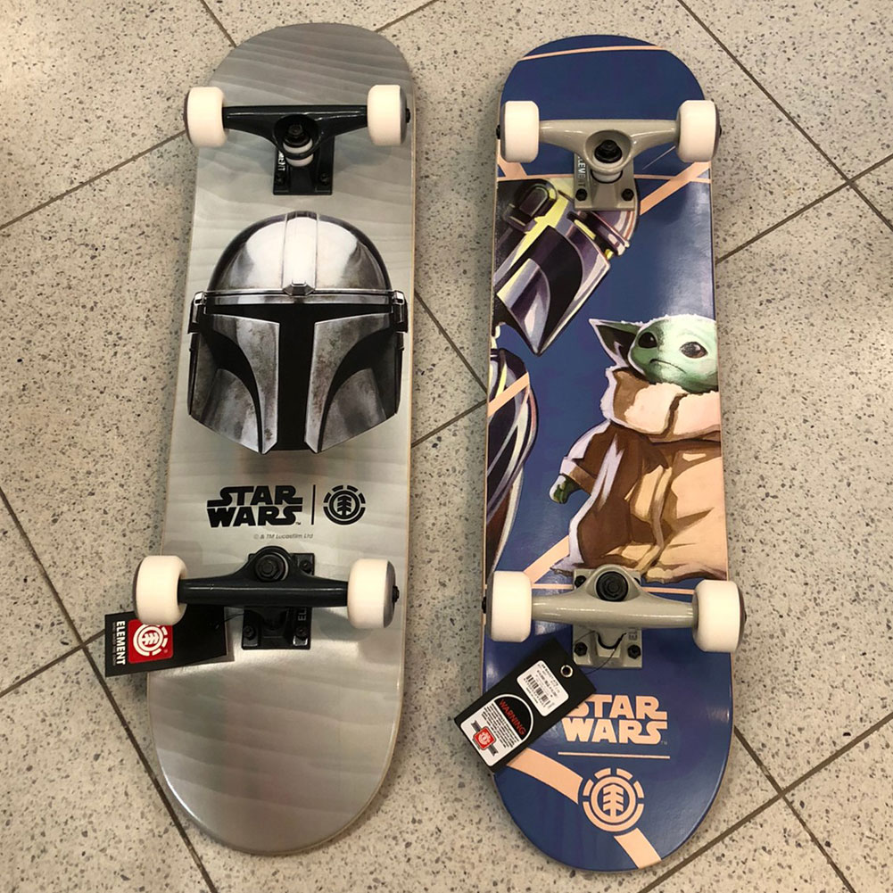 【送料無料】 ELEMENT エレメント×スターウォーズ コラボ コンプリートスケートボード 8インチ 7.75インチSTAR WARS THE  MANDALORIAN BESKAR THE MANDALORIAN CHILD SKATEBOARD ストリート トリック系