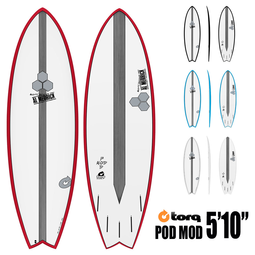 【送料無料】ショートボード トルクサーフボード アルメリック ポッドモッド TORQ Surfboard CI-PODMOD-X-LITE 5’10  エポキシ サーフィン 初心者 中級者 上級者 エキスパート おススメ サーフィン 浮力 軽量 軽い 幅広 ボリューム 人気
