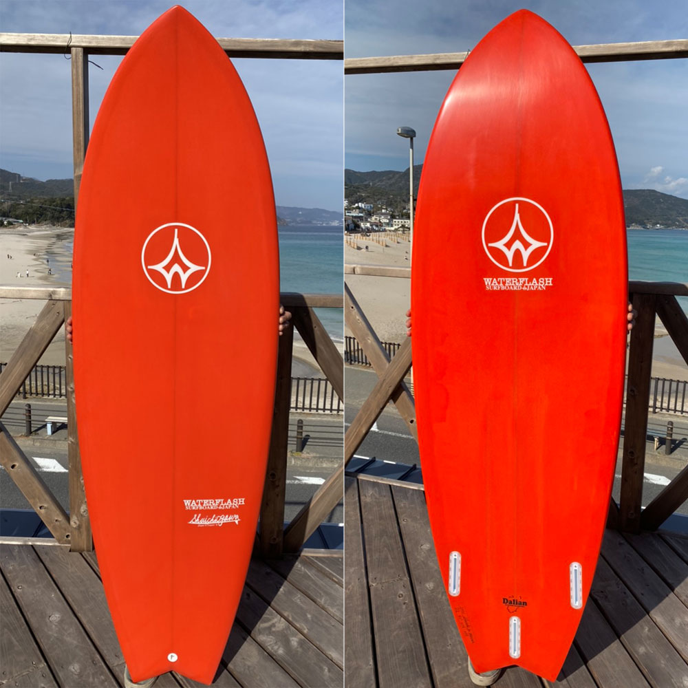 【送料無料】 ショートボード サーフボード 5’11 ウォーターフラッシュ サーフボード ディーツー Water Flash Surfboard D2  FISHTAIL FUTURE フィッシュテール フューチャー レッド オレンジ サーフィン 初心者 中級 上級 おすすめ