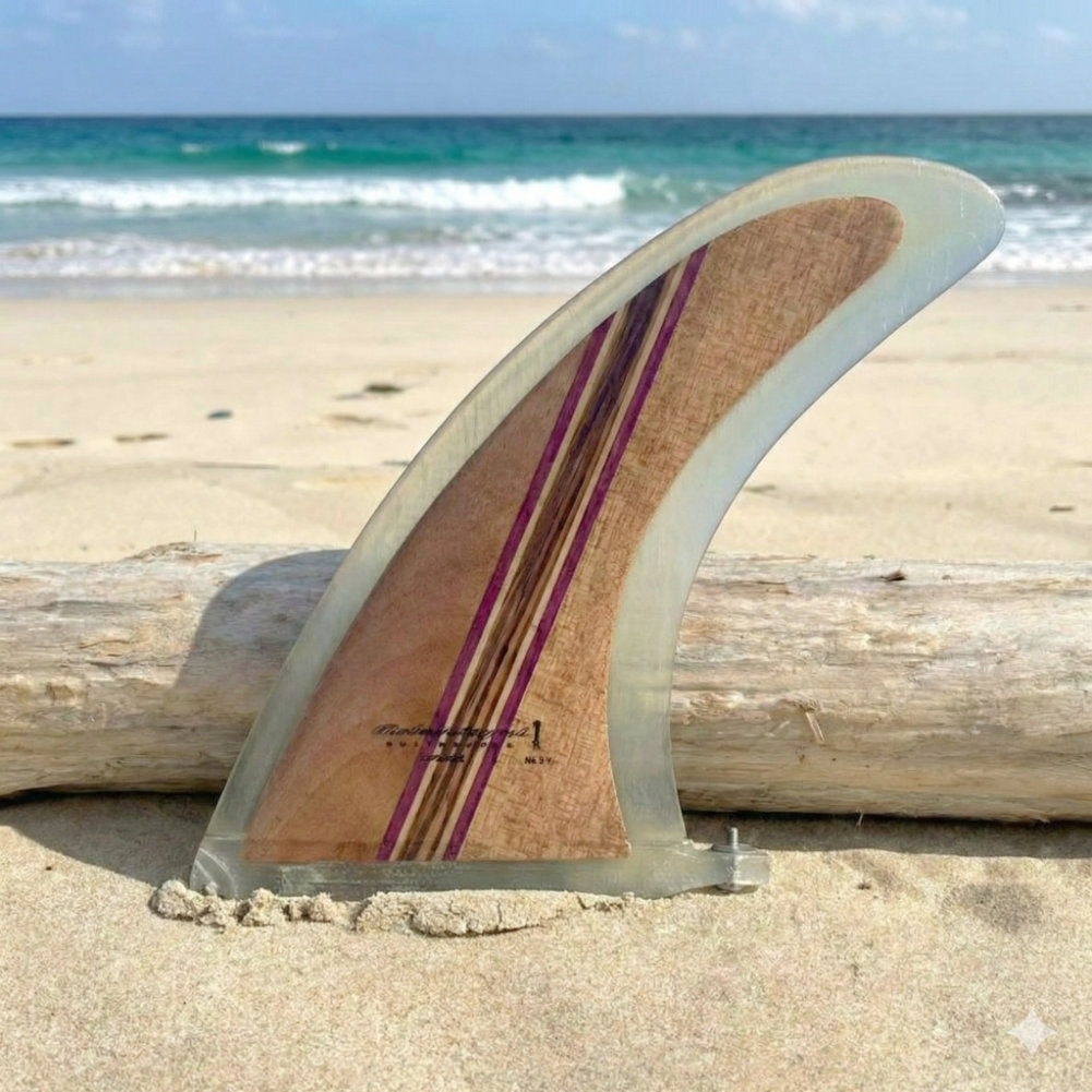 ロングボードフィン Rainbow fin Robert August 9.5 Wood レインボー