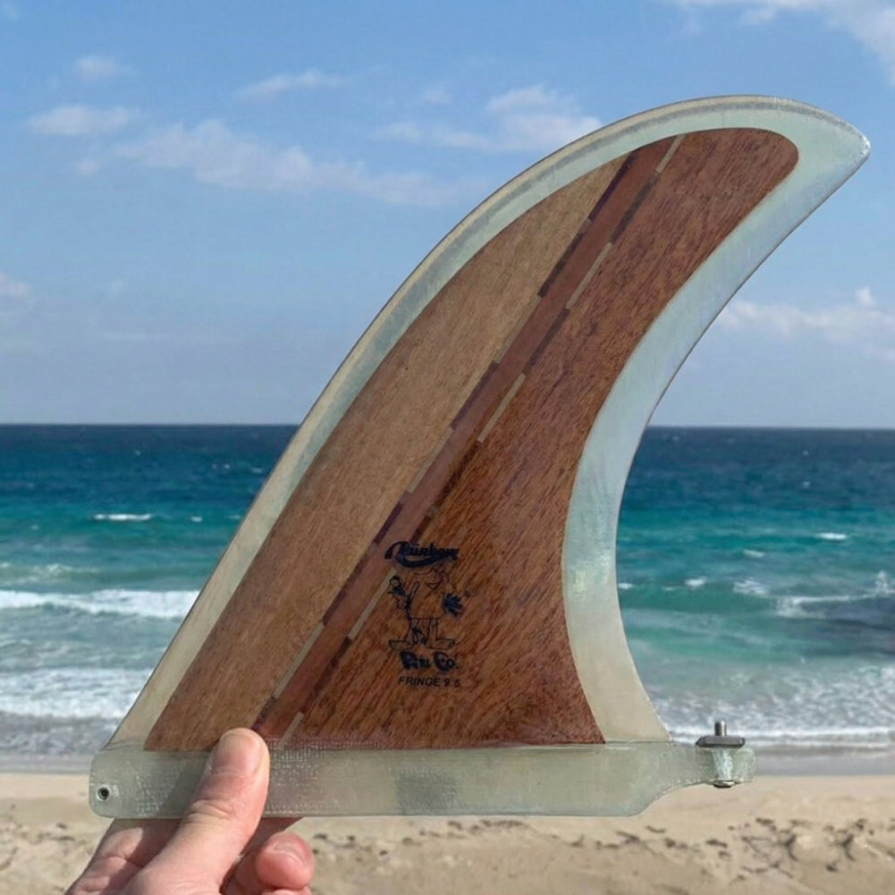 ロングボードフィン Rainbow fin FRINGE 9.5 Wood レインボーフィン